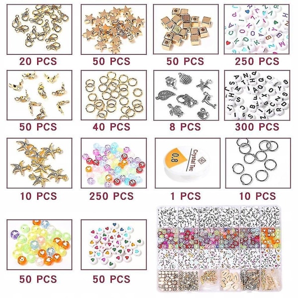 5848 Leire Heishi Perler Skiveperler Sett for