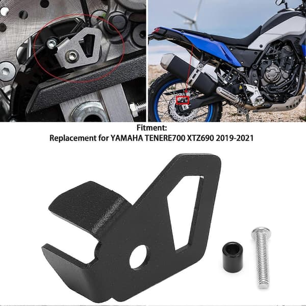 Motorcykel Bag ABS Sensor Beskyttelsesdæksel Aluminium Legering Erstatning til YAMAHA TENERE700 XTZ690 2019?2021 Sort