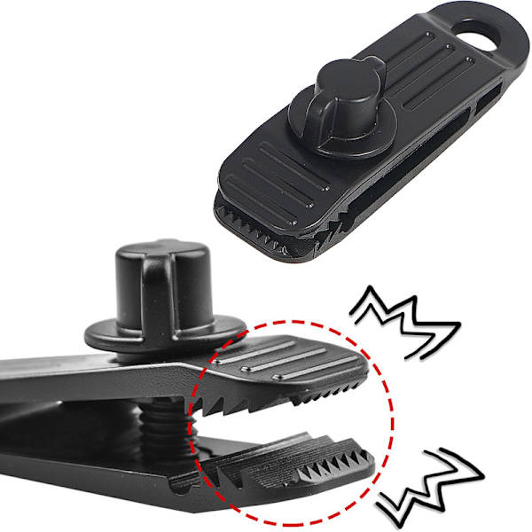 Tältklämma för utomhus, tältmarkis, vindtät, fast spänne, plast
