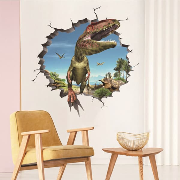 En 50×50CM dinosaur vægdekoration til soveværelse, stue og hjem