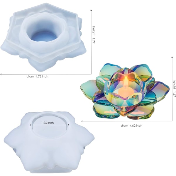 ##/Lotus Tealight Harpiksform, Silikonforme til Tealightlys, F##/