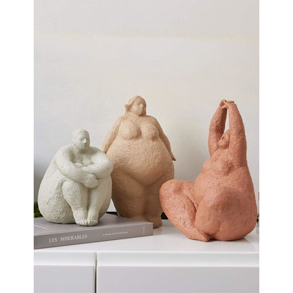Amoy-Art Kvinne Statue Skulptur Yoga Figur Dekor Kvinne Moderne