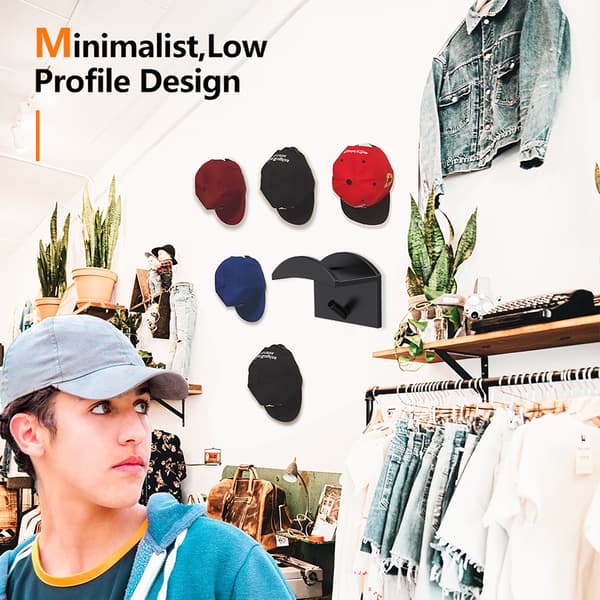 Vægmonteret Hatteholder Krog Selvklæbende Uden at Bore Baseballkasket Holder