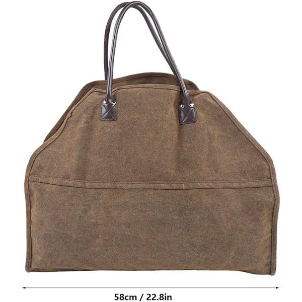 ##/Bærbar Canvas Indkøbspose Brændeopbevaring Organizer Pejs Adgang##/