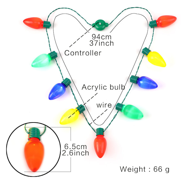 (5 st) Mjuk Julhalsband LED Julbelysning Hals