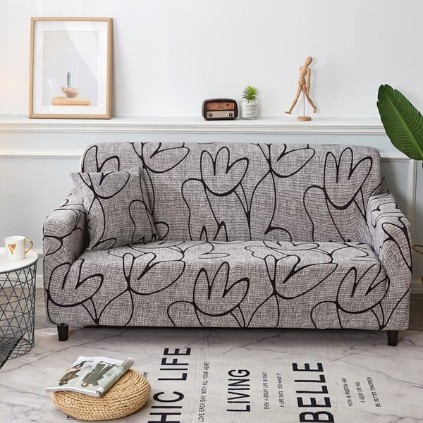 Sofa Betræk 2 Personer 145-185cm Sofa Betræk med Armlæn Moderne Uni