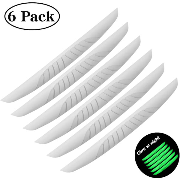 Pakke med 6 Premium Sorte PVC Dørbeskyttelsesmåtter