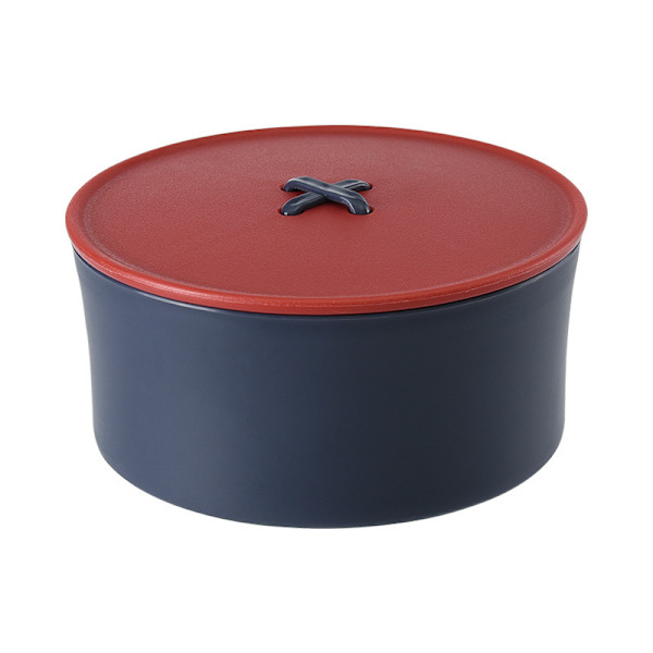 Röd Komplett Sybox - Rund Sybox 13 x 13 x 6,5 cm - Se