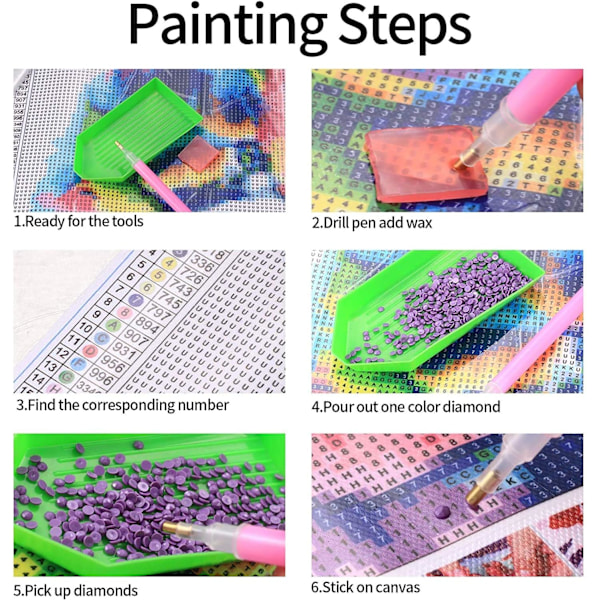 DIY 5D Diamantkunst Maleri Kit Full Diamant - 30x40cm (knopp)