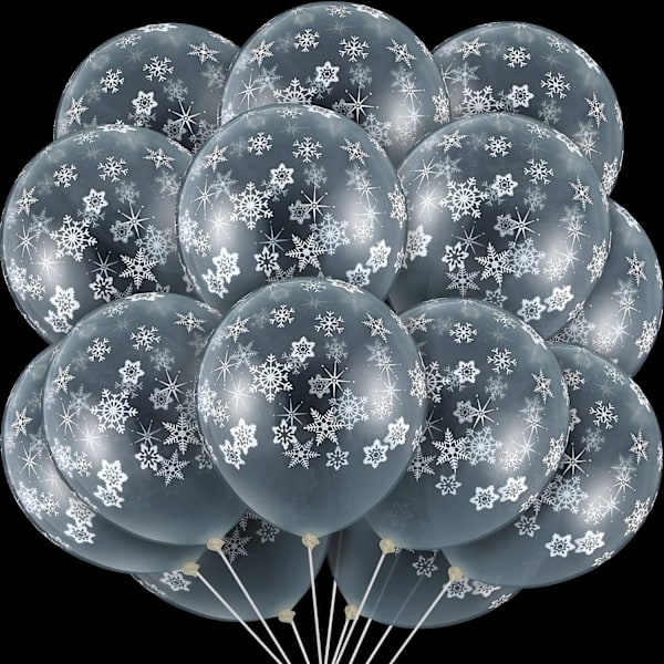 ##/100 stk Klare Snøflaggballonger Vinter Transparent Snøflagg Late##/