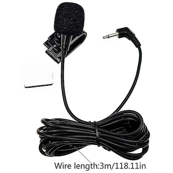 Bil Ljud Mikrofon 2.5mm/3.5mm Clip Jack Plug Mic Stereo Trådbunden Extern Mikrofon