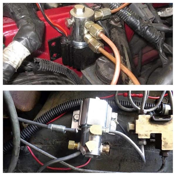 Front Bremselinjelås Kit Dekklås Kraftig Type Universal Rullkontroll Bakkestarthjelp Kit 1/8?27 NPT Svart