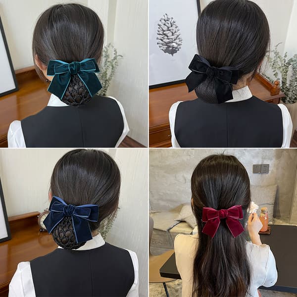 Bun Net Hårfästet med Knuten Hårnät Bun Cover Hårclips för