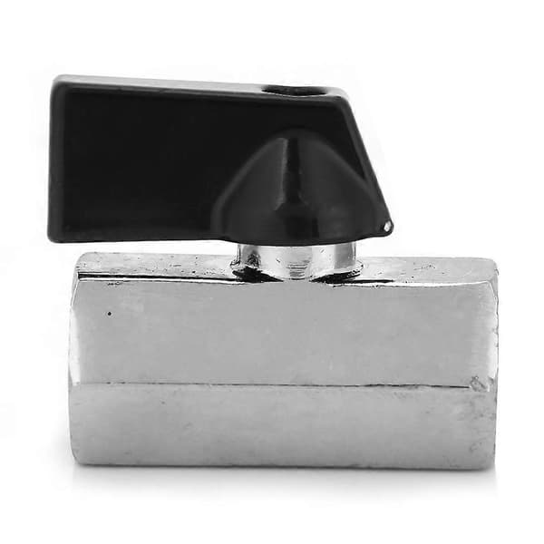 1 stk. G1/4 Mini messingbelagt krom hunngjenget kuleventil med rett håndtak