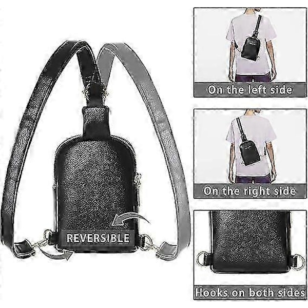 Liten Crossbody Sling Bag Midjeväskor Plånböcker Bröstväska för Kvinnor Män Tonårstjejer