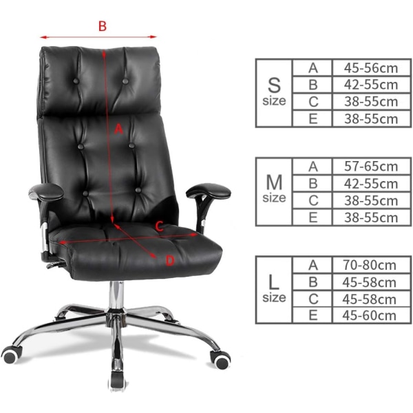 Kontorstoltrekk Universell Stretch Mikrofiber Vaskbar Kontor
