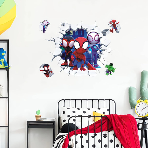 3D-effektdekal Spiderman Ultimate Väggdekal för Barn