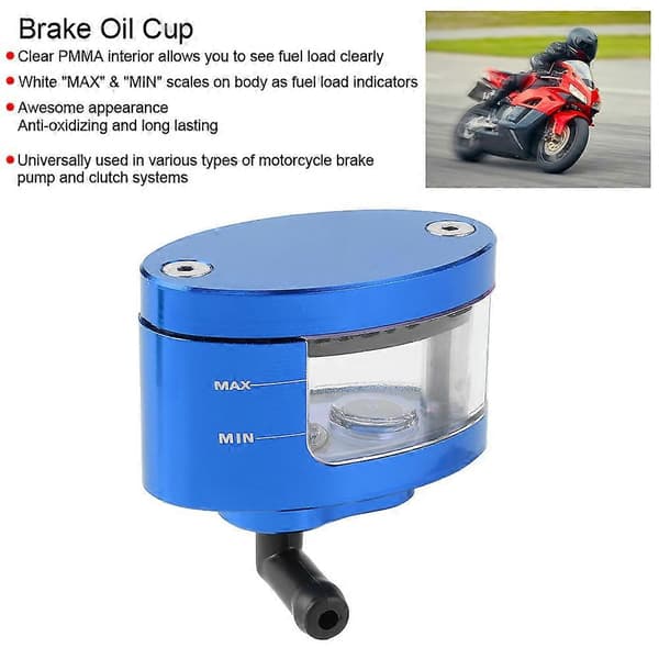 Broms Kopplingsolja Kopp Universal Cylinder Vätskebehållare Flaska Motorcykeltillbehör Blå