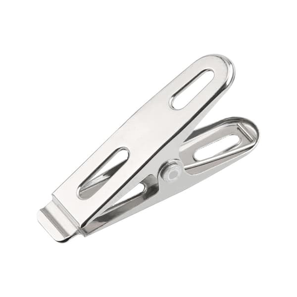 Sett med 20 klesklyper, 4,5 cm små metallklesklyper rustfritt