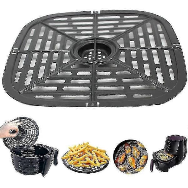 Firkantet erstatningsgrillpanne for frityrkoker, passer til Power Dash, frityrkokere, grillplate for frityrkoker