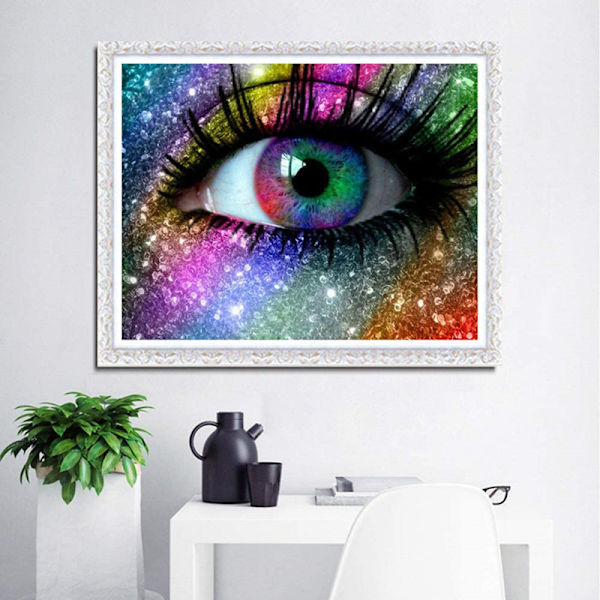 En bit (Färgglada ögon, 30×40cm) 5D Diamantmålning Kit för A