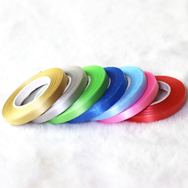 7 st Satinband Blandade Färger 5mm x 10m Ca Dekoration För D