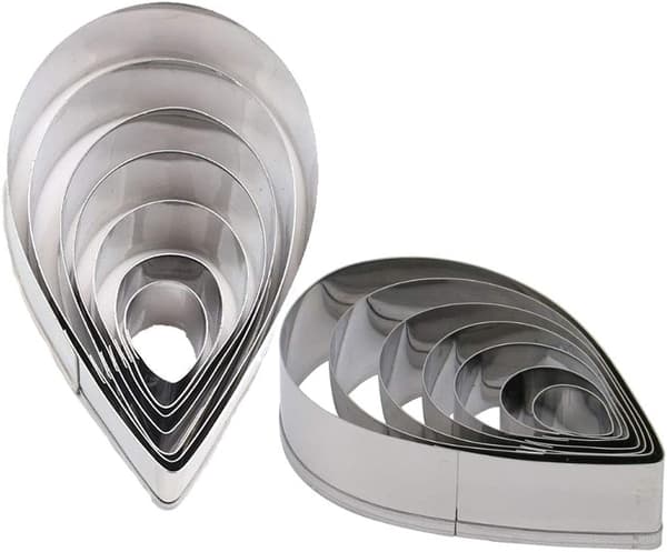 7 stk. Kageudstansere Dryp Udstansere Biscuit Fondant Form Kage Co
