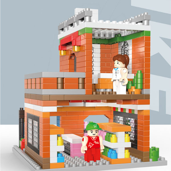##/Byggeklodser mini by gadescene, convenience store, 617 stykker##/