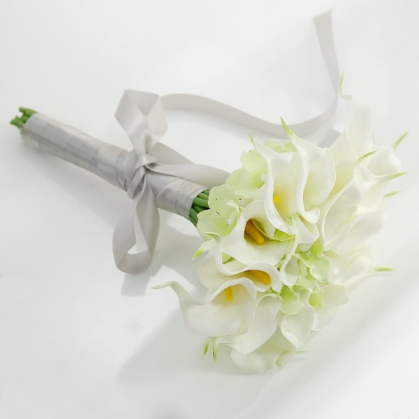 Kunstig Latex Blomsterbukett, 20 Calla Liljer, Realistisk Følelse