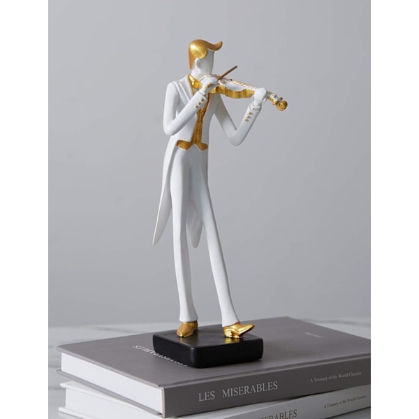 Amoy-Art Musikerfigur Musikskulptur Staty Musikdekor M