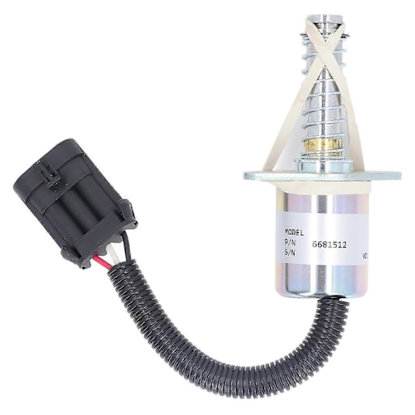 12V Bremse Solenoid Ventil Spole 6681512 Brændstof Afspærrings Solenoid Ventil til Bobcat Minilæsser S150 S160 S185