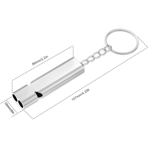 3 Silver Whistle-set, Överlevnadsvissla, Nödvissla, Domare