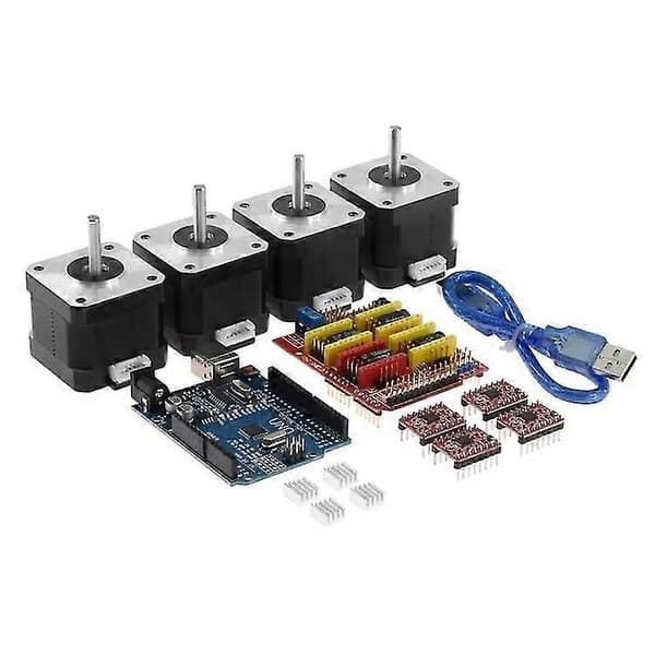 3D Printer Tilbehør CNC V3 + UNO R3 Forbedret Version + A4988 Driver + Step Motor Kit