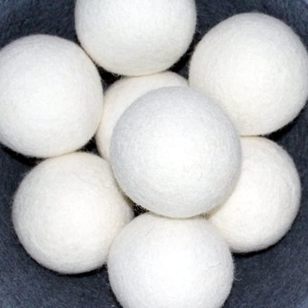 ##/6 st torktumlare bollar Ull torktumlare bollar, diameter 7cm##/