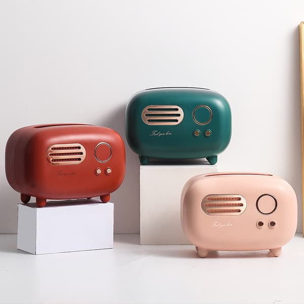 Vævdispensere, Retro Radio Mønster Vævholder Sød Pink T