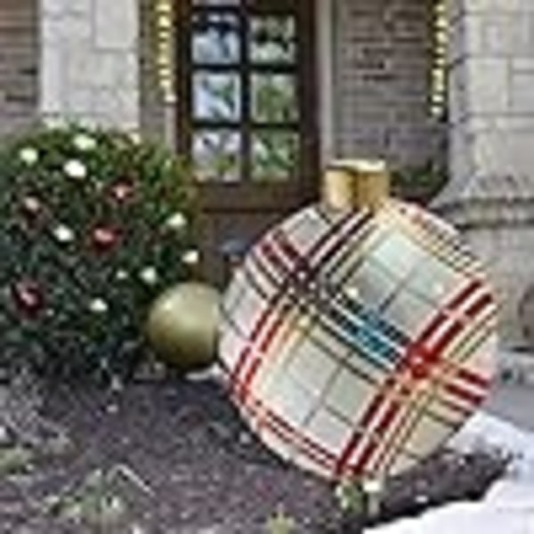 ##/Juldekorationer, Jul PVC uppblåsbara dekorativa bollar (diamant ränder)##/