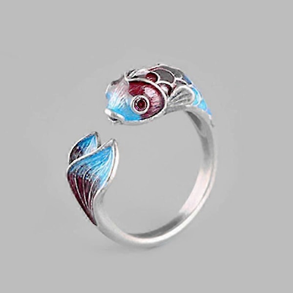 Koi Ring, Justerbar klassisk design för kvinnor med färgstarka detaljer för lycka