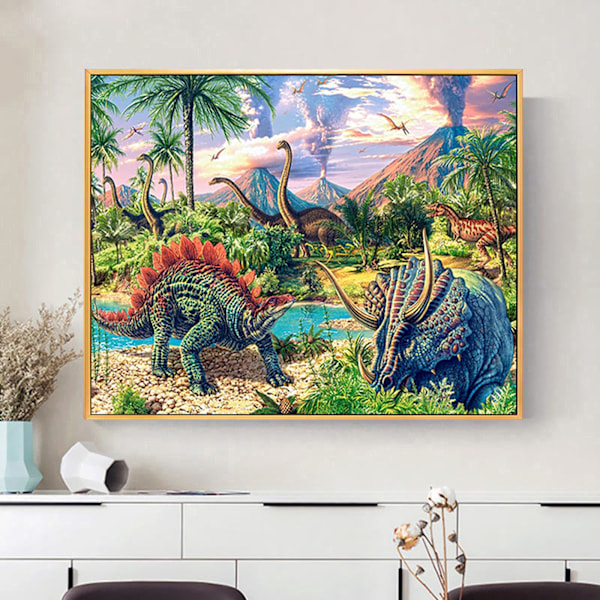 Maleri DIY 5D Diamantmaleri Sæt Dinosaur Tyrannosaurusrex