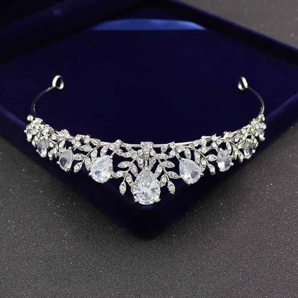 Zirkon Brude Tiara Krone Legering