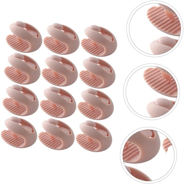 12 deler Dyneholder Dynetrekk Clips (rosa) Dyne Clips Blanke