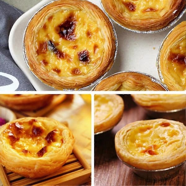 10 st Aluminiumlegering Non-stick Äggtarteform Muffin Cupcake Kakform A