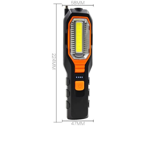 Superstark COB LED Arbetslampa USB Uppladdningsbar Bärbar med Ma