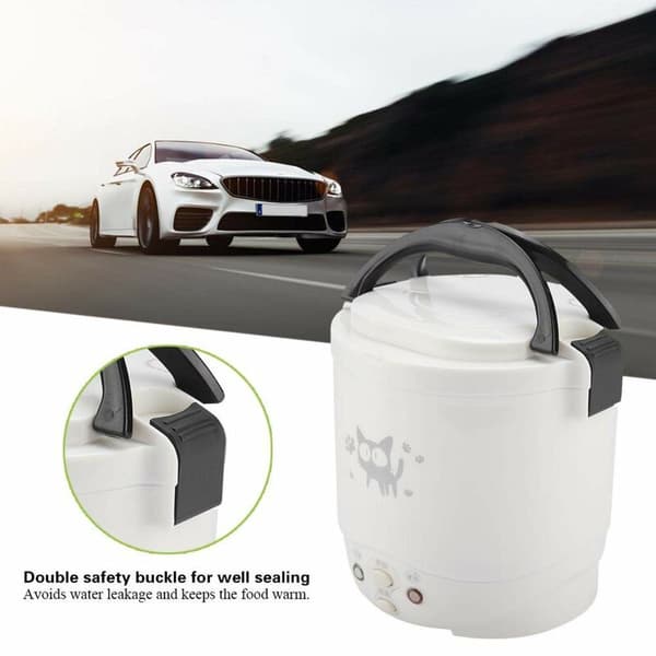 Miniriskokare, 12V 100W 1L Elektrisk Ångkokare, Bärbar Resesteamer
