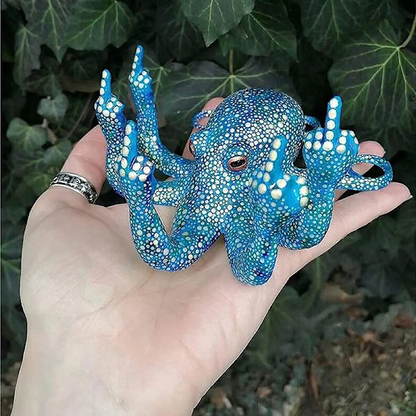 Blæksprutte Statue med Langefinger i Resin til Have Indendørs Udendørs