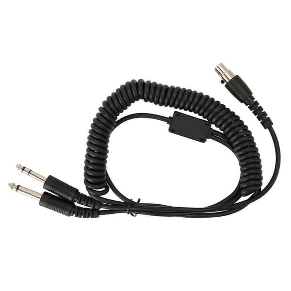 Mini XLR 5-pinners plugg til GA dobbel plugg headset adapterkabel for David Clark Avcomm ASA for dobbel GA PJ055 PJ068-kontakt