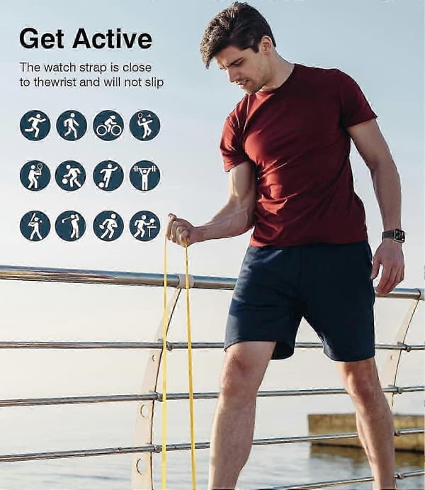 1,28-tommers smartklokke Bluetooth-anrop EKG+PPG søvnhelseovervåking sport pedometer smartarmbånd