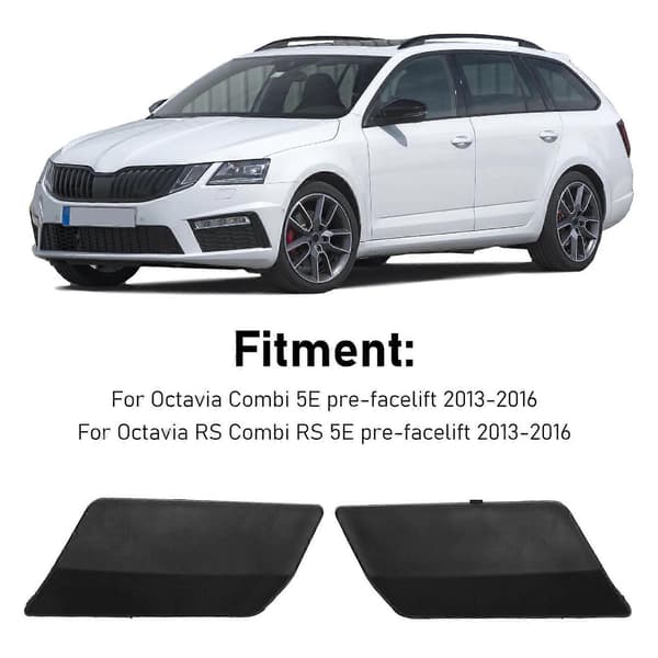 2 st Bil Strålkastarrengöringsskydd 5E0955110 Vänster och Höger Strålkastarspolare Lock För Octavia