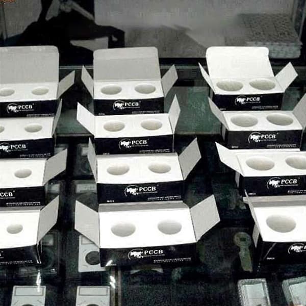 100 stk. Flip-display-opbevaringsholder i pap til 20,5/23/25/27,5/31,5/35 mm mønt 31.5mm