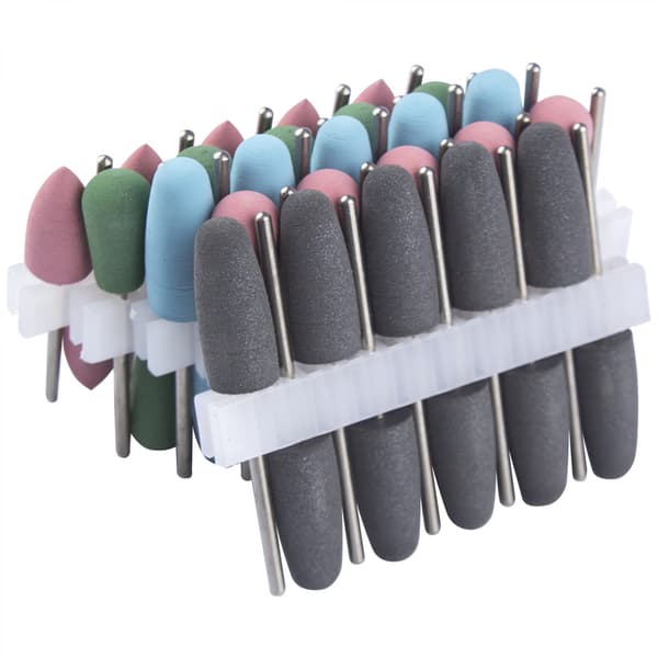10 st/4 set Nagelborr Set Gummi Poleringshuvud Nagelkonst