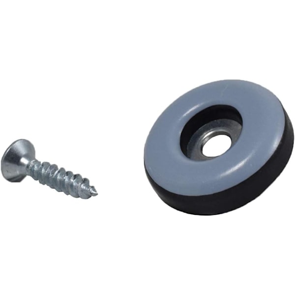 24 x Teflon glider med skruer - 25 mm - rund - glidere til stol